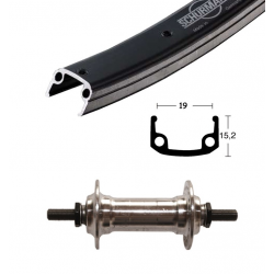 Ruota Anteriore 28x1.75 36F nero/arg/niro