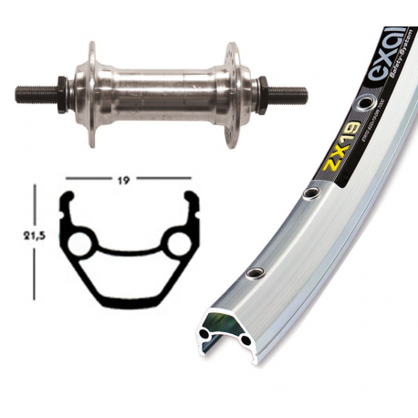 Ruota Anteriore 28x1.75 36F Exal ZX 19 arg/niro