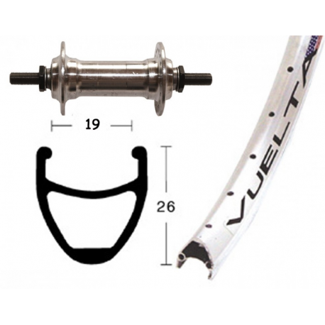 Ruota Anteriore 26x1.75 36F D1 arg/niro