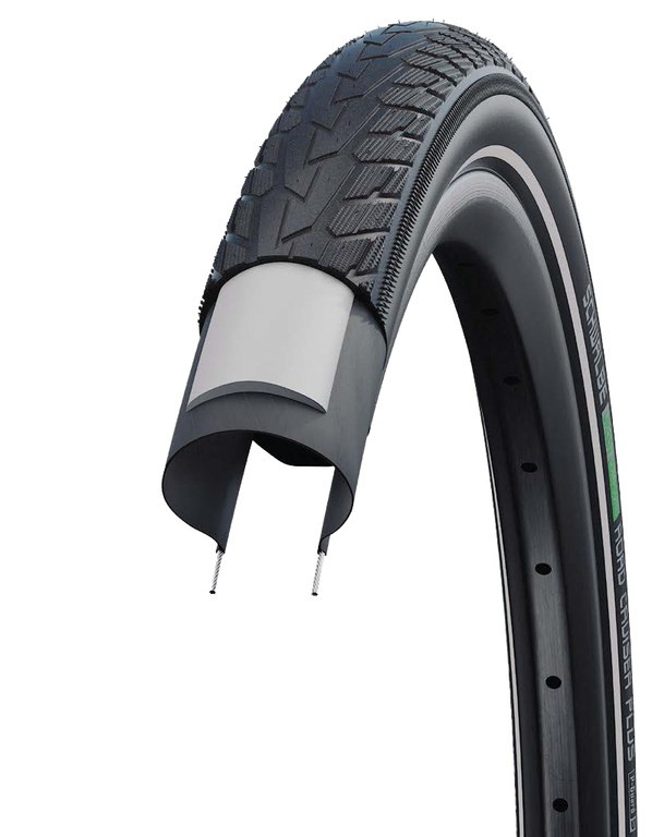 Schwalbe Road Cruiser Plus HS484 26x1.75" 47-559 ne-rifl.TSk PGGreen E-25