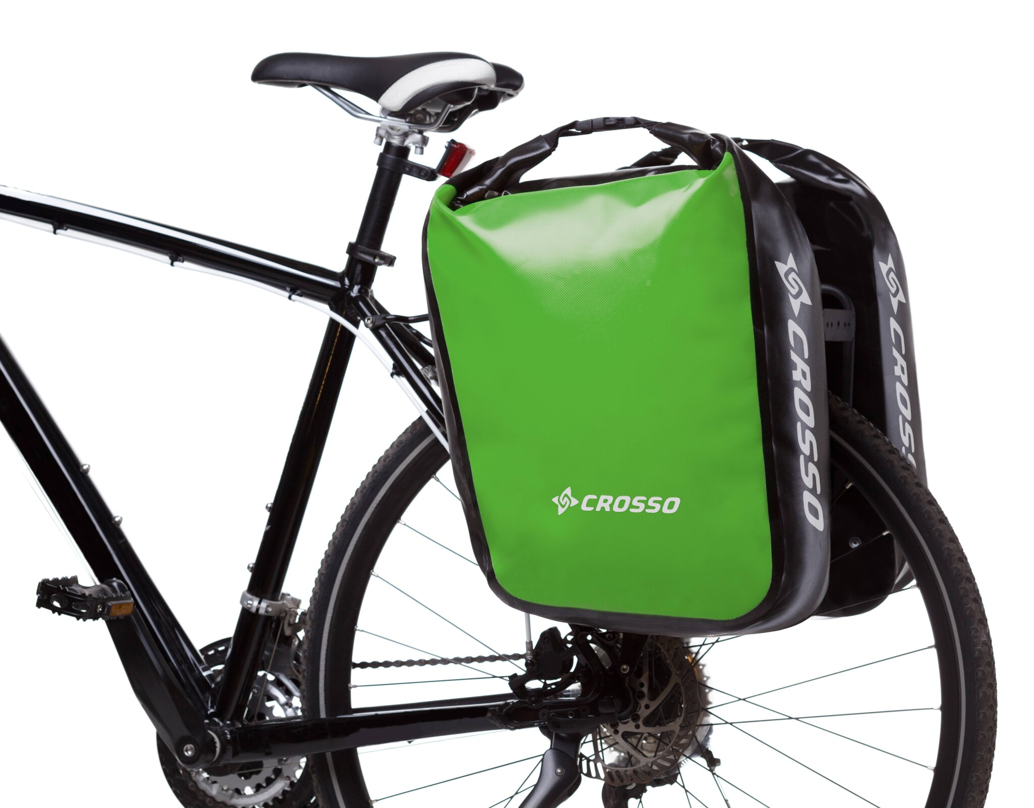 CROSSO DRY 60 L Coppia Borse Cicloturismo Posteriori, Verde Chiaro