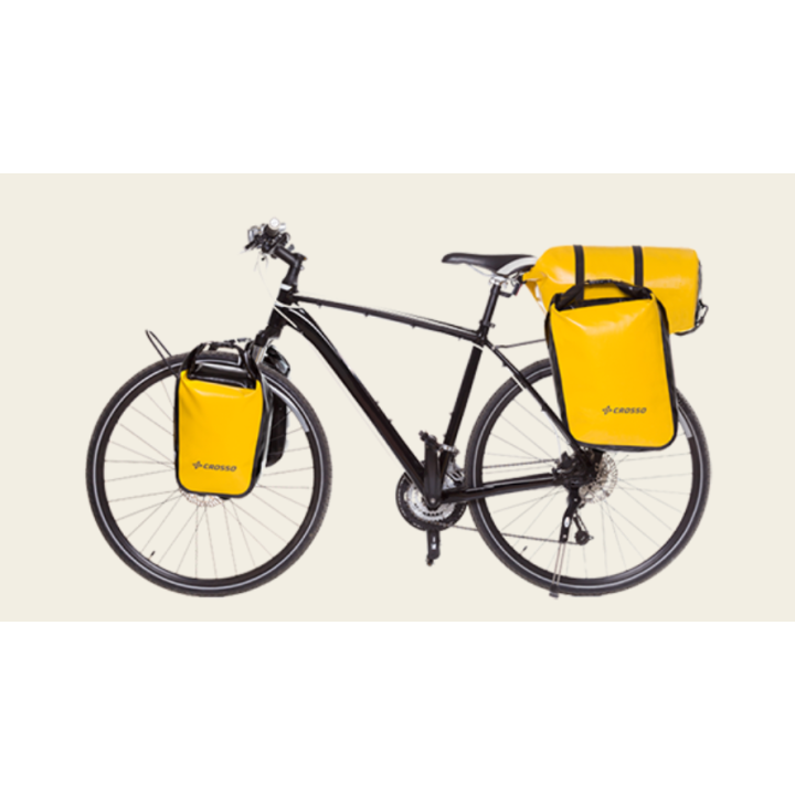 CROSSO DRY 30 L Coppia Borse Cicloturismo, Gialle