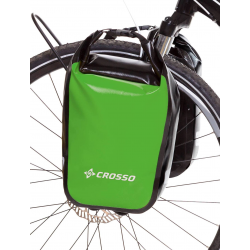 CROSSO DRY 30 L Coppia Borse Cicloturismo, Verde Chiaro