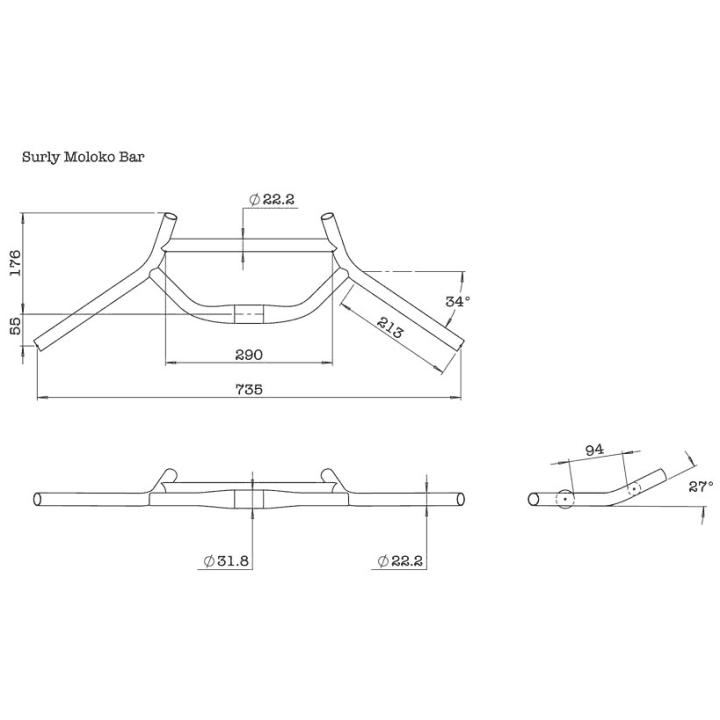 Manubrio Surly Moloko 