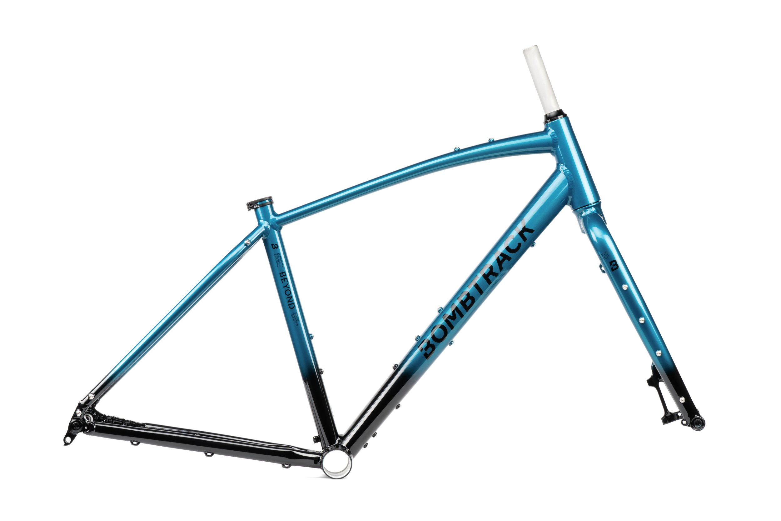 BOMBTRACK Beyond AL Frameset - Metallic Black / Turquoise