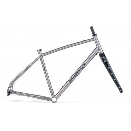 BOMBTRACK Beyond Ti Set Telaio e Forcella - Titanium / Black