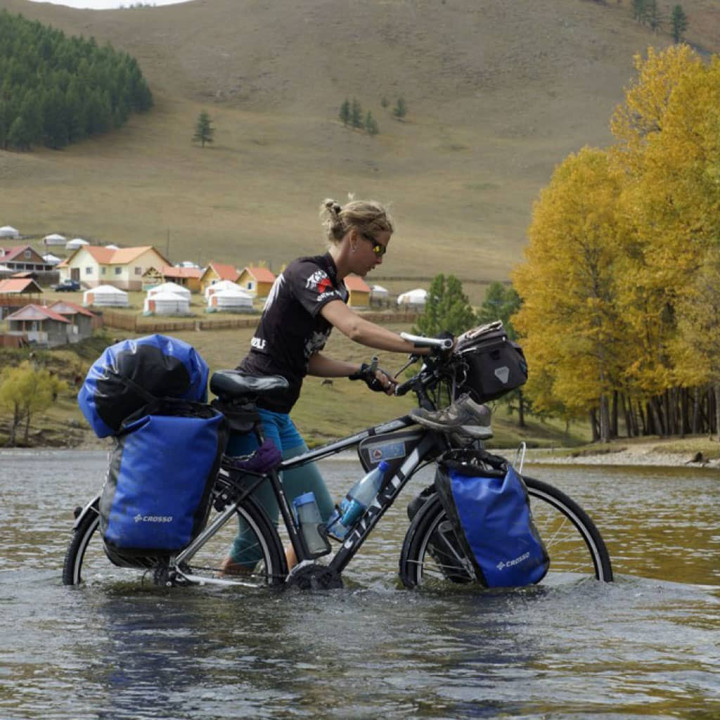 Crosso Dry 60 con ganci acciaio – Borse cicloturismo impermeabili 60L