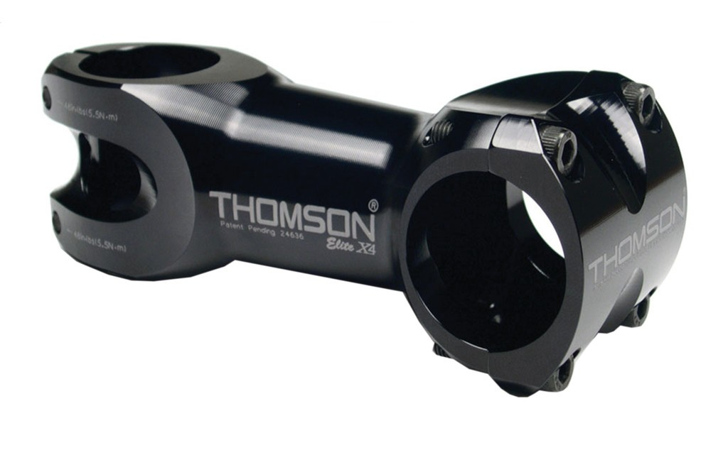 Thomson Attacco Elite X4 1 1/8" x 0° Nero e Silver
