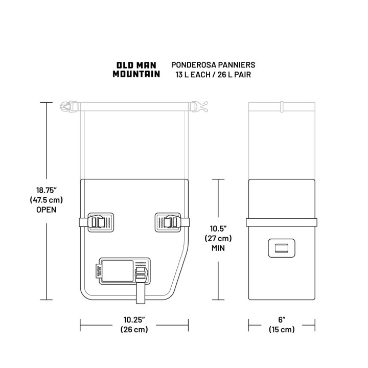 Old Man Mountain Ponderosa Pannier waterproof panniers