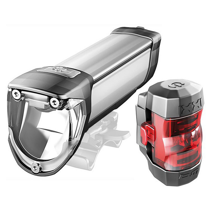 Busch + Müller Ixon Core & Ixxi Light Set | 50 Lux USB Silver