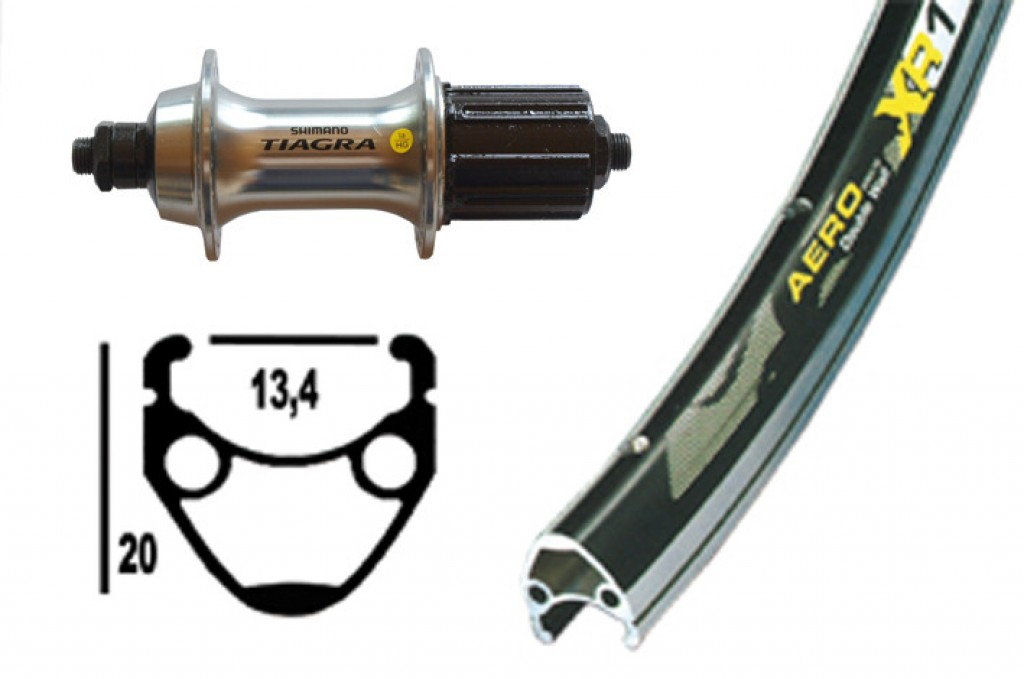 Ruota Posteriore 13-622 32F QR Tiagra Exal XR1 nero/arg