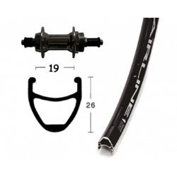 Ruota Posteriore 28x1.75 36F QR Mozzo Filettato Airline1 nero/inox