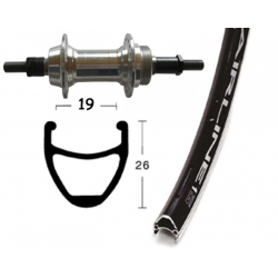 Ruota Posteriore 28x1.75 36F Mozzo Filettato Airline1 nero