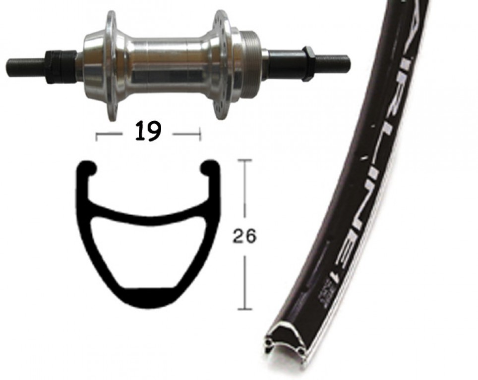 Ruota Posteriore 28x1.75 36F Mozzo Filettato Airline1 nero