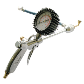 pist.pneum.p.ripienare le gomme c.manom. per valvole Dunlop/Sclaverand/macchina  