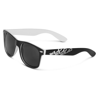 occhiali da sole XLC 'Madagaskar''SG-F06 montatura bianco/nero lenti col.fumo  