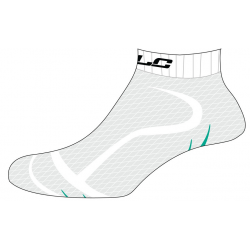 Calze bici corsa Footie XLC CS-S02 bianco/verde