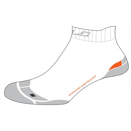 Calze funzionali XLC Footie CS-S03 bianco/grigio