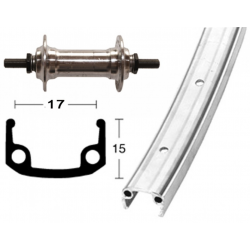Ruota Anteriore 27x1.1/4 - 36 fori col.arg.