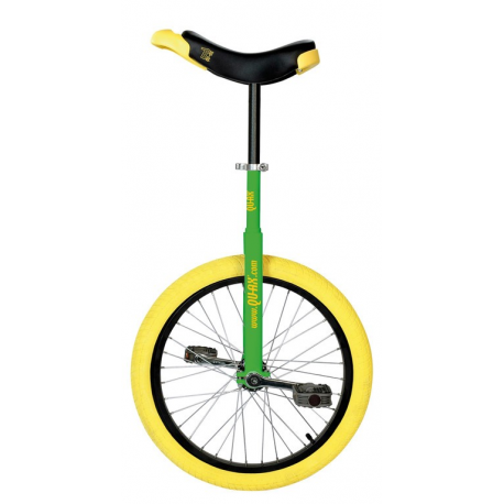 Monociclo QU-AX 20" Luxus verde 1104 c. cerchio in allum. ruota, giallo 