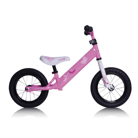 Bici bambino Rebel Kidz 12,5" Air acciaio, farfalle fucsia 