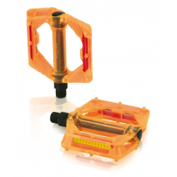 Coppia pedali XLC PD-M16 arancio trasparente
