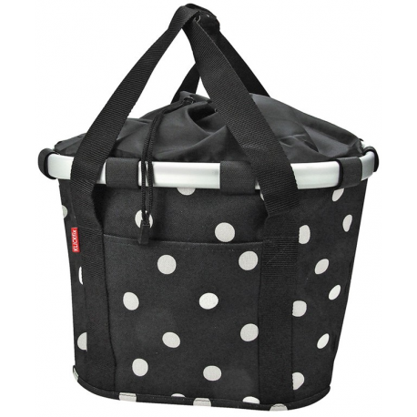 Borsa citta' Reisenthel Bikebasket pois neri, 35x28x26cm, KLICKfix 