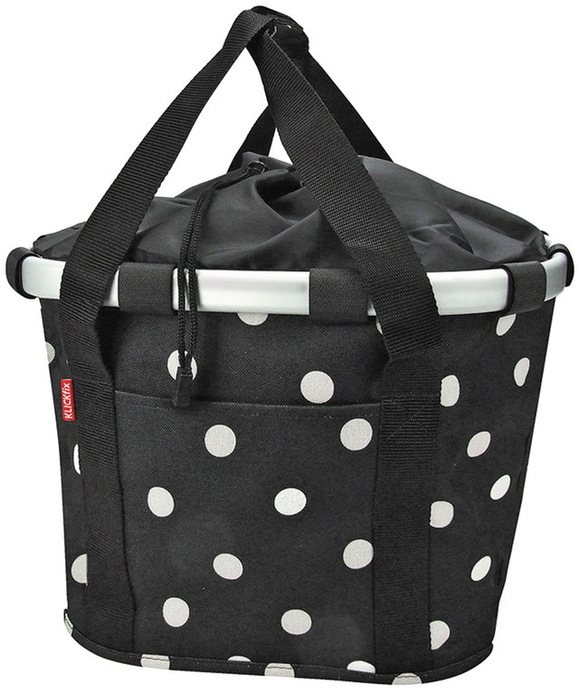 Klickfix City Bikebasket black dots