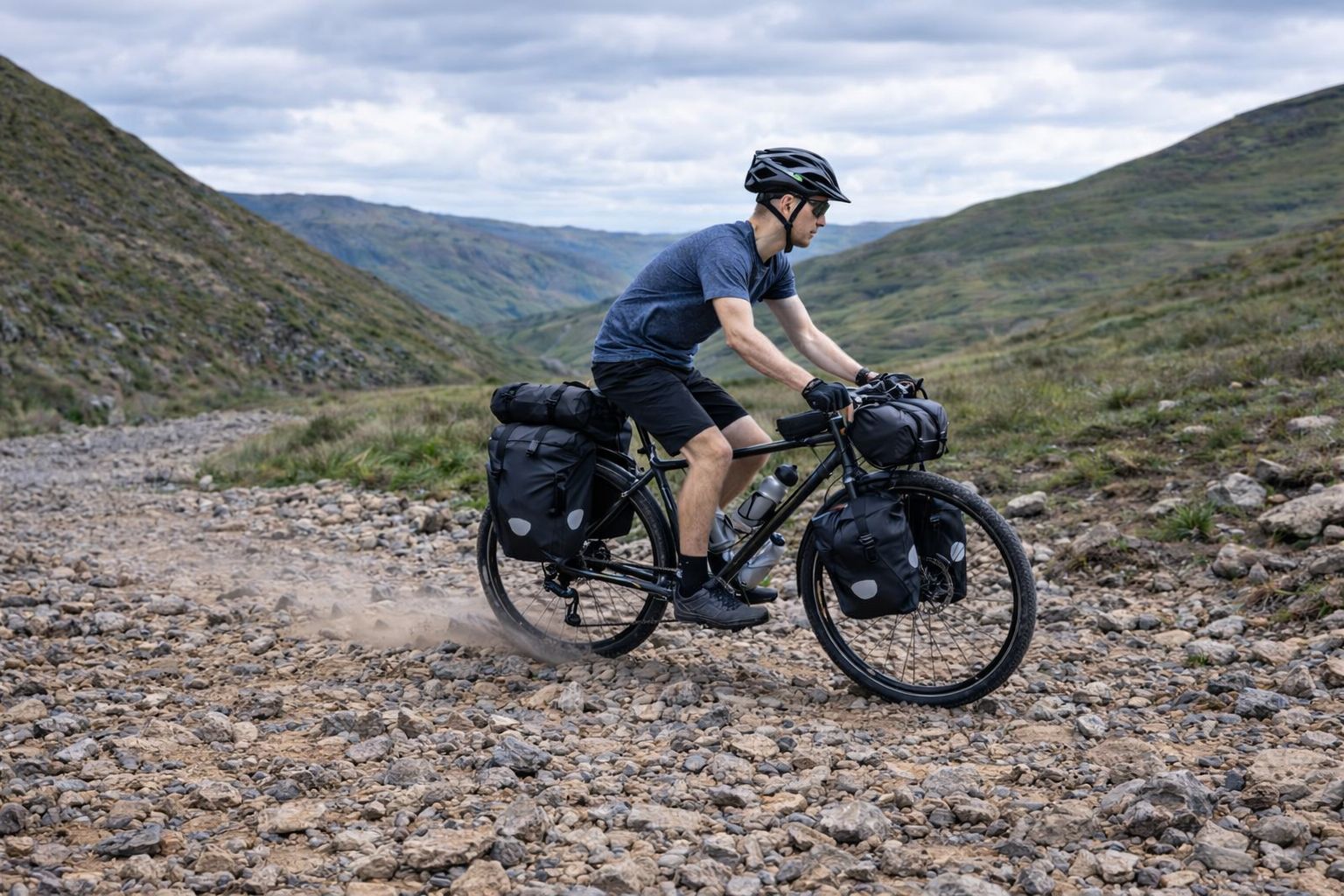 Surface and load in touring cycling