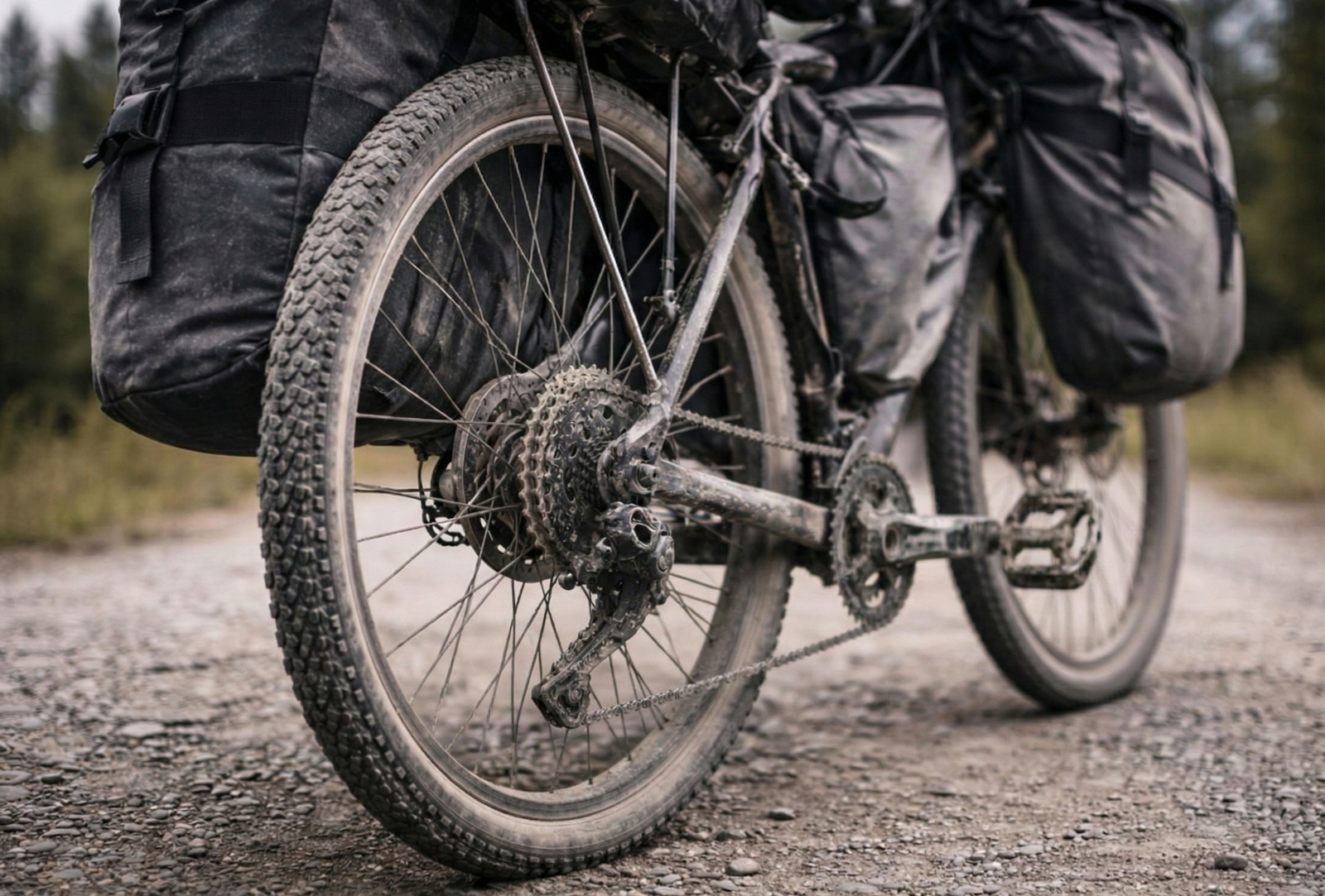 Trasmissione bici nel viaggio rale