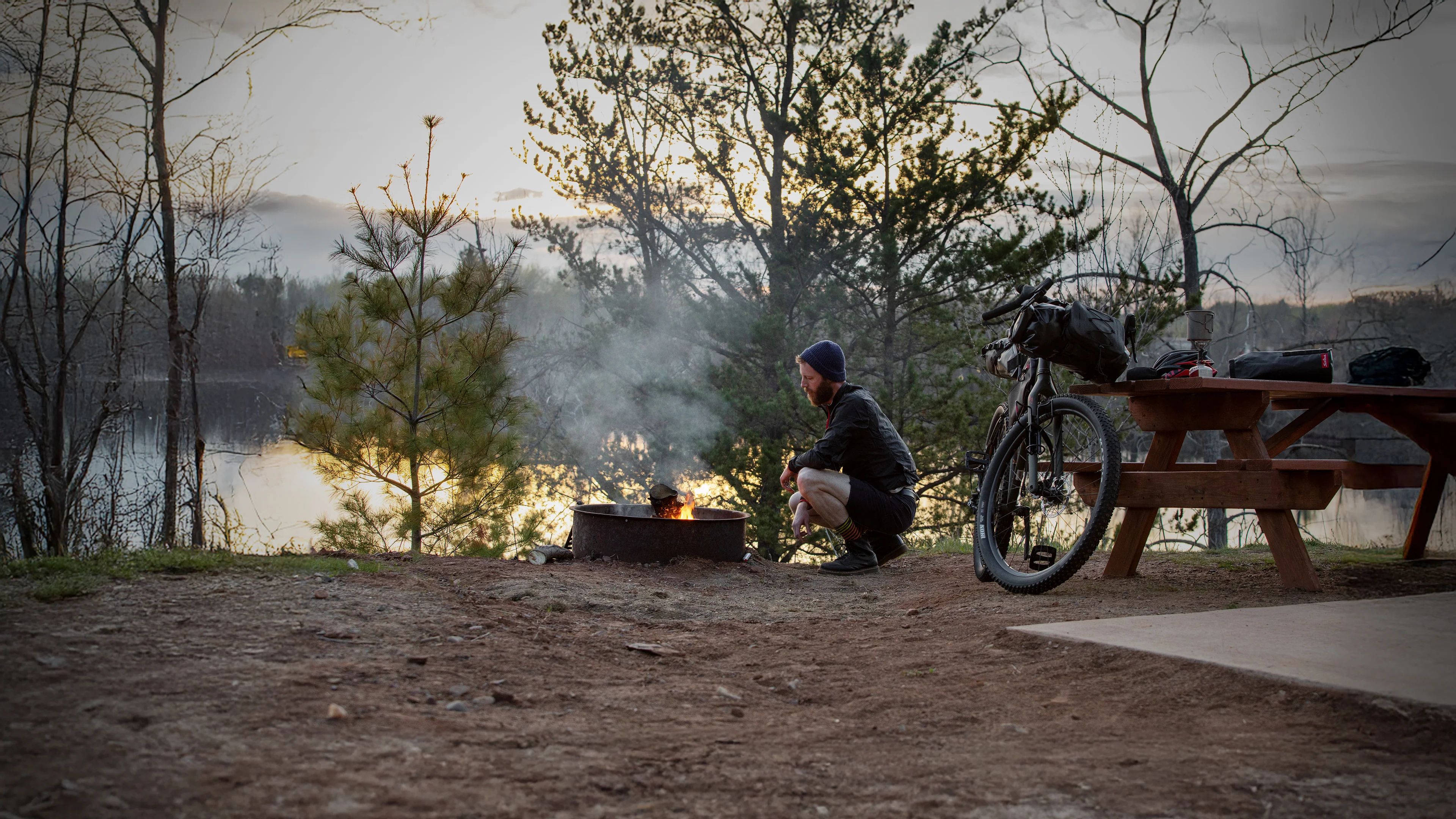 Salsa Fargo bikepacking camp
